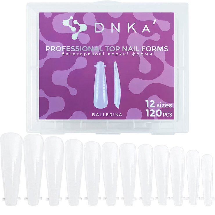 Верхні форми DNKa' Top Nail Forms Ballerina,120pcs FDNKA фото