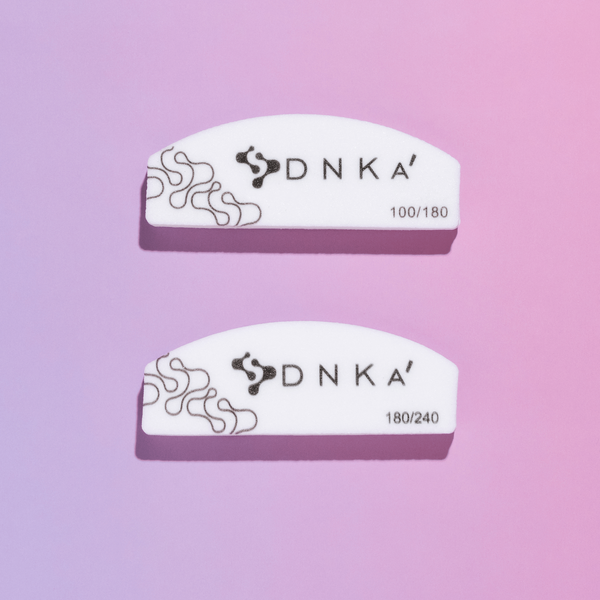 Міні-баф для нігтів DNKa' Half Moon 100/180 грит, 10 шт NBDM10-18-1 фото