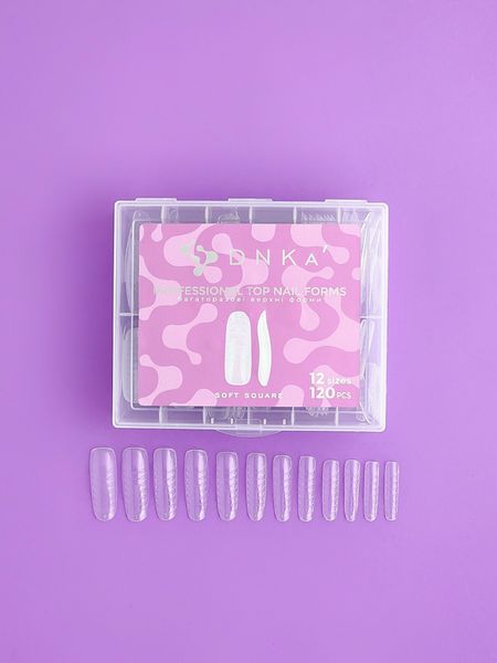 Верхні форми DNKa' Top Nail Forms Soft Square,120pcs FDNKASS фото