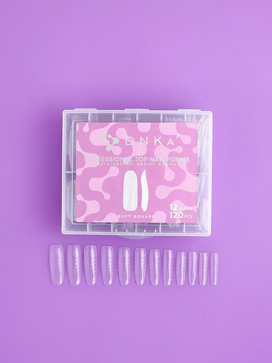 Верхні форми DNKa' Top Nail Forms Soft Square,120pcs FDNKASS фото