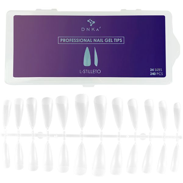 Гелеві тіпси DNKa' Professional Nail Gel Tips L-Stilleto, 240pcs NGTLDNKA фото